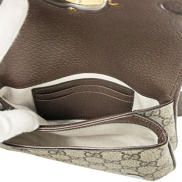 GUCCI Brown Canvas Hobo Bag - Picture 7 of 14